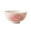 Colección de Juego de Té Cerámico con Color Bajo Esmalte de Peonía Pintado a Mano con Esmalte de Roca: Gaiwan, Tetera, Taza de Maestro, Taza de Degustación, Taza de Té, Soporte para Tetera