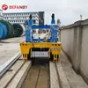 Carro sobre trilhos alimentado por energia CA 380V com duas estações de trabalho, Carro plataforma elétrico para deslocamento e parada, Carro plataforma de transferência montado em trilhos