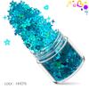 Láser transfronterizo estrella de cinco puntas corazón de melocotón mixto 12 colores lentejuelas para uñas esmalte de uñas cubierta de goma joyería para uñas pegatinas para uñas