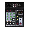 Mezclador cruzado profesional pequeño de 4 vías para escenario transfronterizo, bodas, actuaciones, mezclador de efectos incorporado con Bluetooth, mezclador DJ