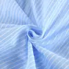 Pijama Curto Listrado Azul de Manga Longa com Renda Conjunto de Duas Peças 2026 Novo Europeu e Americano Primavera e Verão Roupa de Casa Transfronteiriça
