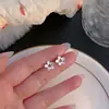 Brincos de Prata S999, Pequenos e Delicados Brincos de Pérola de Prata Esterlina de Alta Qualidade, Piercing na Orelha, Brincos de Osso de Orelha para Dormir Sem Tirar