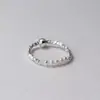 Yuhong Moda Fresco y Dulce Estilo Ins Popular Diseño de Nicho Cuentas Fotosensibles Anillo de Plata Roto Venta Directa de Fábrica