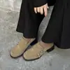 Nuevo Producto 2026 Primavera Nuevo Estilo Estilo Británico Retro Zapatos Pequeños de Cuero Mocasines de Cuero Genuino para Mujer Zapatos Slip-On