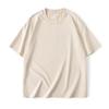Heavy batik 230g lavado velho t-shirt de manga curta para homens e mulheres com algodão pesado meia manga solta cor sólida manga curta