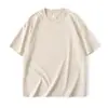 Camiseta de Manga Corta para Hombre Transfronteriza, Ropa de Moda para Hombre, Estilo Americano Holgada de Algodón Puro Resistente, Ropa para Hombre de Marca de Alta Gama Moderna, Camiseta de Cuello Redondo