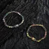 Explosões transfronteiriças Europa e Estados Unidos pulseira tennis colorida formato coração 4*4mm amantes empilhadas corrente tennis hip-hop corrente amor