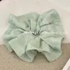 Anillo para el Cabello de Color Sólido Plisado Estilo Coreano Anillo para el Cabello de Mujer Estilo Coreano Lazo para el Cabello Bola Perezosa Banda Elástica Cuerda para Cola de Caballo Alta Cuerda para la Cabeza