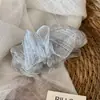 Pinza para el pelo de organza con pedrería estilo coreano para mujer, pinza banana de alta gama con diseño de cielo estrellado para coletas, accesorio para el pelo de pinza retorcida