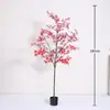 Plantas Verdes Simuladas, Árboles de Arce Rojo, Árboles Falsos en Maceta, Decoración de Interiores, Paisajismo de Piso para Sala de Estar, Adornos de Estilo Escandinavo, Plantas Verdes Biónicas