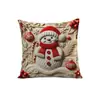 Cena de Neve 3D em Relevo de Natal, Várias Capas de Almofada Estampadas, Capas de Almofada Quadradas Removíveis e Laváveis, Capas de Almofada Visuais 3D
