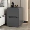 Novo Modelo 2026 Borda Estreita Madeira Maciça Quarto Mini Mesa de Cabeceira para Espaços Pequenos, Ultra-Estreita Moderna Minimalista Acabamento em Couro de Luxo Leve