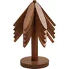 Tapete Isolante para Árvore, Tapete Doméstico Anti-Escaldante e Resistente a Altas Temperaturas, Porta-Copos de Bambu para Árvore de Natal, Tapete para Panela e Tigela de Bambu Cruzado Atacado