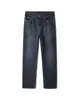 Jeans Masculino 26AW Lã de Ovelha Lyocell Amigo da Pele Macio Elástico Moda Jovem Para o Dia a Dia Perna Reta Azul Preto