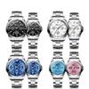 Reloj de Pareja Marca CHENXI Reloj de Cuarzo Impermeable de Tres Ojos Decorativos para Hombre y Mujer Reloj de Pulsera para Mujer Reloj con Correa de Acero