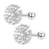 Novos Brincos Minimalistas de Zircônia com Tarraxas de Zircônia Cravejadas de Diamantes, Joias Versáteis de Piercing Moda Europeia e Americana, em Estoque com um Toque de Luxo