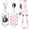 Portatarjetas retráctil de fácil extracción para control de acceso, identificación de estudiante, pase de autobús, gafete de empleado, cordón para el cuello, credencial de identificación, funda protectora para gafete de fábrica