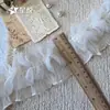 En Stock de Fábrica Falda de 7 cm de Doble Capa con Adorno de Encaje en el Dobladillo y los Puños Ropa Lolita para Mujer Accesorios de Volantes