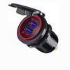 Porta USB dupla modificada para carro com interruptor de toque QC3.0 carregador de telefone de carro de carga rápida 12-24V
