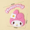 Adornos decorativos para pastel de kulomi rojo de red, Sanrio Parchia, perro Yugui, melodía de perro, complemento para mesa de postres de cumpleaños
