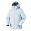 Jaqueta Softshell de Primavera e Outono Feita Sob Medida à Prova de Vento e Impermeável com Capuz para Montanhismo ao Ar Livre Casaco Quente Tendência com Impressão de Logo