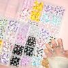 24 Novo Dos Desenhos Animados Nail Art Jóias Verão Dos Desenhos Animados Sanrio Kt Cat Estéreo Resina Unhas Decoração Set
