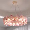 Lustre Francês Retrô de Luxo Leve de Vidro Colorido Feito à Mão em Murano Lâmpada Romântica Vintage de Sala de Estar Designer Luz Principal