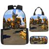 Nova Mochila Escolar Modelo Transfronteiriço para Alunos do Ensino Fundamental e Médio, Mochila de Anime, Lancheira, Estojo, Mais Legal Que Você!