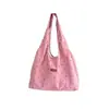 Bolso de Hombro de Gamuza con Lunares Estilo Coreano, Textura de Alta Calidad y Buen Aspecto, Adecuado para Estudiantes que Van a Clase y para el Trayecto Diario, Versátil Bolso Chaleco de Gran Capacidad