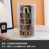 Caja de Almacenamiento Giratoria de Múltiples Niveles para Cinturones de Mujer y Cinturones de Cuero, Exhibidor Giratorio de Colección, Caja de Exhibición Transparente para Collares, Accesorios para Manos y Joyería