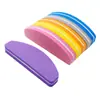 Mini lima de esponja media luna lavable para frotar uñas tira de lijado de manicura de doble cara herramientas para uñas impermeable resistente al desgaste venta al por mayor