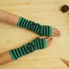 Mangas de Punto Estilo Coreano para Hombres y Mujeres, Guantes Oscuros de Verano Estilo Ninja para Protección Solar Harajuku, Mangas para Brazos Cálidas de Invierno Rayadas