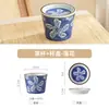 Xícara de Chá Cerâmica Estilo Japonês, Xícara de Mestre, Alto Valor Estético, Xícara Vintage, Pequena Porcelana Azul e Branca Pintada à Mão, Conjunto de Chá para Preparar no Fogão, Copo de Água com Tampa