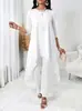 Blusas Femininas Largas de Manga Média, Temperamento Casual Multicor, Estilo Versátil, Design Simples Emagrecedor, Fornecimento Atacadista de Roupas Femininas