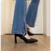 Zapatos Mary Jane de punta cuadrada con tacón grueso estilo francés para mujer, nuevo estilo vintage 2024 con una sola correa de hebilla y tacón alto bajo