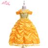Ropa Infantil de Exportación Europea y Americana Transfronteriza Halloween Vestido de Actuación Escénica de Princesa Bella Cuello Barco Vestido de Niña