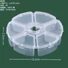 Caja de Almacenamiento con Inserto Extraíble Caja de Plástico PP Transparente Accesorios DIY para Uñas Caja de Cosméticos Caja de Almacenamiento de Escritorio