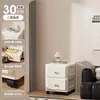 Gabinete de almacenamiento con cajones engrosado estilo crema, gran capacidad, multicapa, con ruedas, para almacenamiento de ropa de mesita de noche en el dormitorio, gabinete de cinco cajones