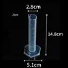 Taza medidora de plástico Cilindro graduado Herramienta de pesaje Resistente a altas temperaturas Cilindro graduado con línea azul Cilindro graduado de PP Taza medidora Cubo medidor