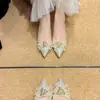 Nuevos Zapatos de Tacón Alto Elegantes y Hermosos Versátiles Cómodos Moda Primavera/Verano 2025 Punta Fina Boca Baja que No Cansa Zapatos de Salón de Tacón de Aguja