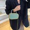 Bolsa Carteiro Transfronteiriça com Corrente para Mulheres 2025 Nova Moda Bolsa de Mão Simples Popular Bolsa de Ombro Transversal Bolsa Pequena para o Dia a Dia