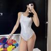 Traje de baño de una pieza para mujer con tirantes de acero push-up color liso ajustado sexy sin espalda pura lujuria traje de baño para aguas termales al por mayor