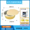 Caja de almuerzo redonda sellable comercial de papel de aluminio grueso dorado sin arrugas, caja de embalaje desechable para llevar, caja de hojalata, al por mayor