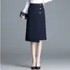 Saia Evasê Feminina Primavera Fenda Elegante Saia de Terno Primavera e Outono 2024 Outono e Inverno Comprimento Médio Novo Estilo da Moda