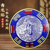 Dragón Azul Absorbiendo Dragón de Agua Pegatina de Marca Resuelve Problemas de Grifo de Cocina Evita el Fuego Genera Oro Bagua Pegatina Feng Shui Impermeable Autoadhesiva