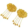 Colgante Hecho a Mano de Oro de Arena Antigua Estudiante del Emperador de Ni Xin para Mujer, Collar de Cuerda Trenzada con Perlas de Concha del Mar del Sur de Imitación Pura Hecho a Mano, Gama Alta