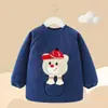 Babeo impermeable de pana de manga larga para otoño e invierno, diseñado para usarse al revés, para comer y proteger la ropa de las manchas