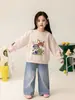 Camisetas de Primavera para Niñas Xie Jinmao Sudadera Casual con Dibujos Animados Nuevo Estilo 2026 Ropa de Primavera Dulce y Elegante para Niñas de Moda