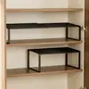Estantería de Capas para Armario Estante Retráctil Multifuncional Estante de Almacenamiento Sin Taladro Apilable Divisor de Múltiples Capas Estante de Almacenamiento