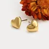Pendientes de Acero Inoxidable Xuping Pulidos en Forma de Corazón Pendientes Simples de Moda Elegantes Pendientes al por Mayor Pendientes Transfronterizos Europeos y Americanos para Mujer
